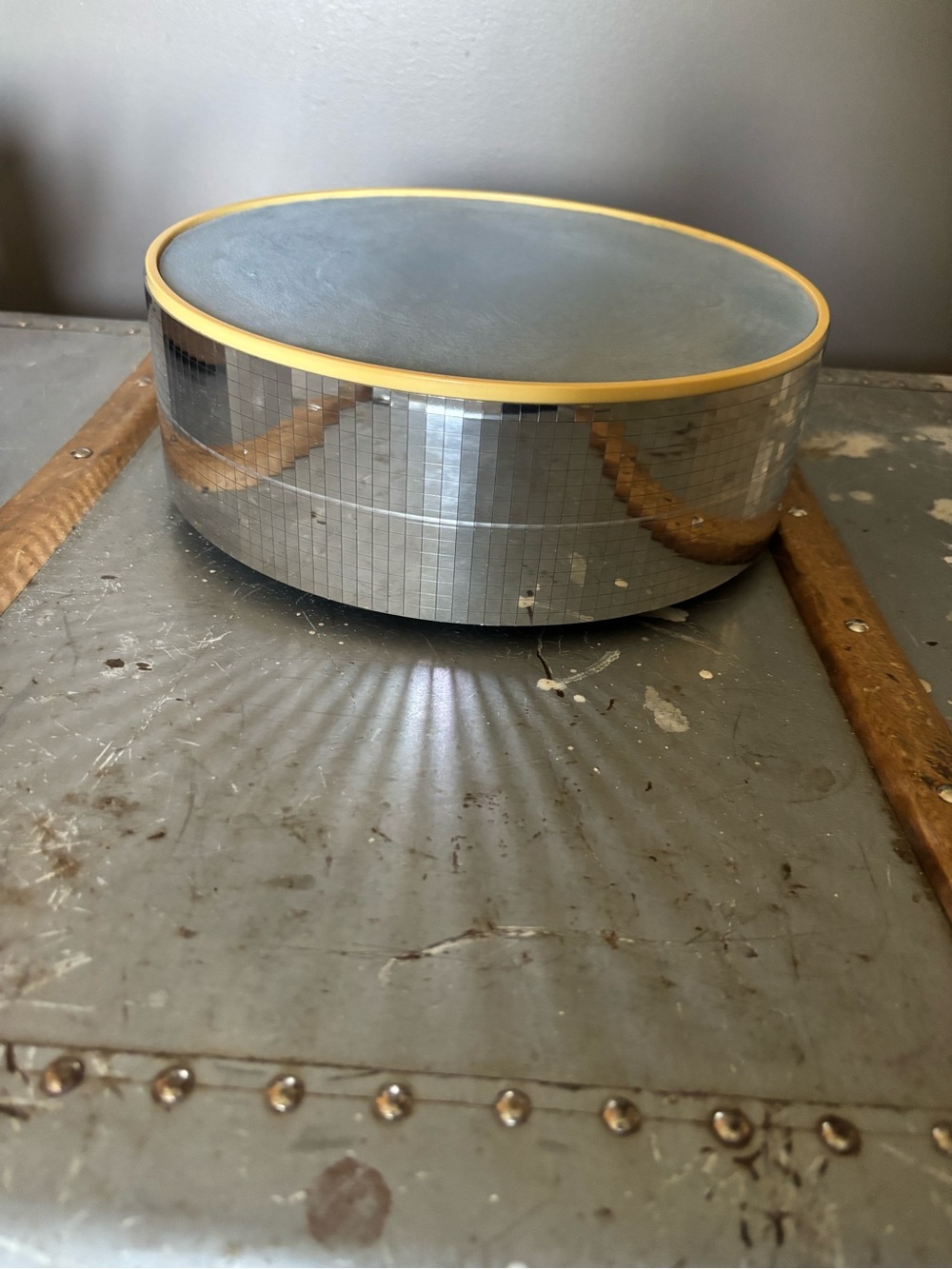 Revolving Round Mirrored display turntable